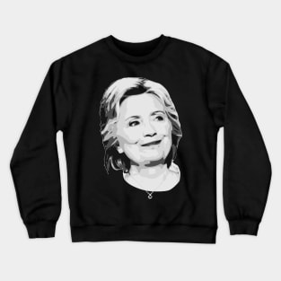 Hillary Clinton Black and White Crewneck Sweatshirt